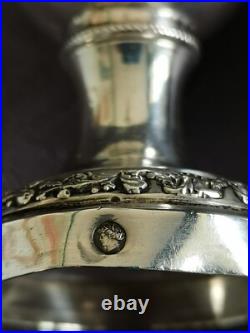 Argent massif paire de coquetier en argent massif 1819-1838 poinçon vieillard