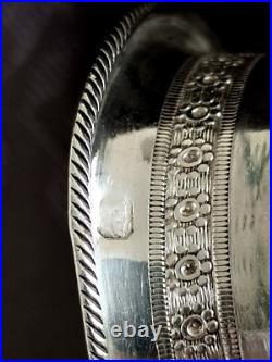 Argent massif paire de coquetier en argent massif 1819-1838 poinçon vieillard