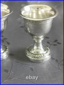 Argent massif paire de coquetier en argent massif 1819-1838 poinçon vieillard