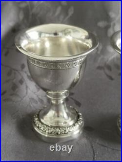 Argent massif paire de coquetier en argent massif 1819-1838 poinçon vieillard