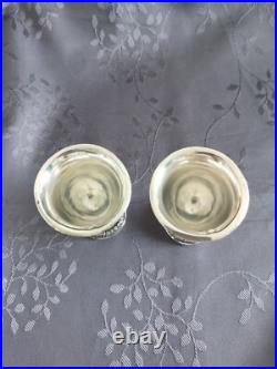 Argent massif paire de coquetier en argent massif 1819-1838 poinçon vieillard