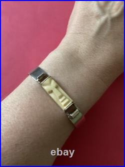 Art Déco Créateur Rare Bracelet Ouvrant Ancien Argent Massif, Sculpté, Poinçon