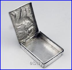 Art Nouveau rare boite à pilules en argent massif silver poinçon Espagne
