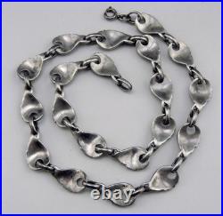 Art déco Ancien Collier ras cou en argent massif et marcassites poinçon Belgique