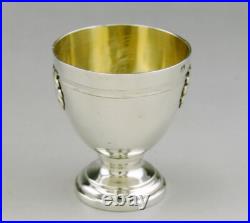 Art déco Coquetier En Argent Massif poinçon Minerve décor coquille saint jacques