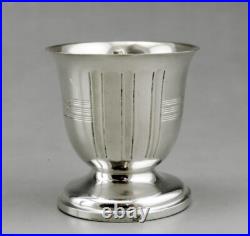 Art déco ancien Coquetier En Argent Massif poinçon Minerve 1er titre