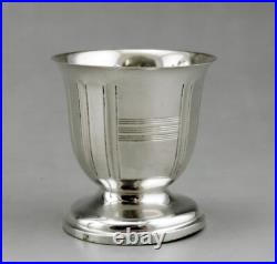 Art déco ancien Coquetier En Argent Massif poinçon Minerve 1er titre