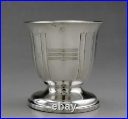 Art déco ancien Coquetier En Argent Massif poinçon Minerve 1er titre