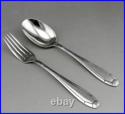 Art déco ancien Couvert d'enfant en argent massif poinçon minerve avec coffret