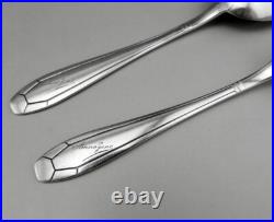 Art déco ancien Couvert d'enfant en argent massif poinçon minerve avec coffret