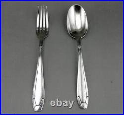 Art déco ancien Couvert d'enfant en argent massif poinçon minerve avec coffret Art déco ancien Couvert d'enfant en argent massif poinçon minerve avec coffret