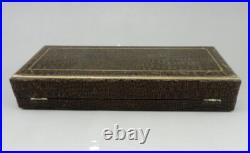 Art déco ancien Couvert d'enfant en argent massif poinçon minerve avec coffret