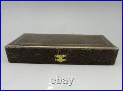 Art déco ancien Couvert d'enfant en argent massif poinçon minerve avec coffret