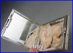 Art déco poudrier en argent massif poinçon minerve 1er poids 174 G