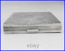 Art déco poudrier en argent massif poinçon minerve 1er poids 174 G