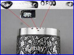 Art nouveau rond de serviette en argent massif poinçon suisse vers 1900