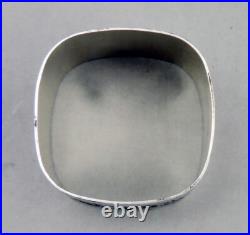 Art nouveau rond de serviette en argent massif poinçon suisse vers 1900