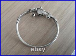 Arthus Bertrand bracelet jonc tête de cheval, poinçon minerve