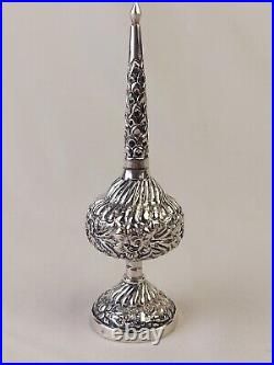 Aspersoir ancien Argent Massif Poinçon 800 Art Du Maghreb Oriental Flacon Parfum