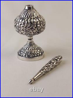 Aspersoir ancien Argent Massif Poinçon 800 Art Du Maghreb Oriental Flacon Parfum