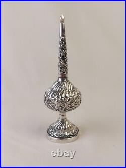 Aspersoir ancien Argent Massif Poinçon 800 Art Du Maghreb Oriental Flacon Parfum