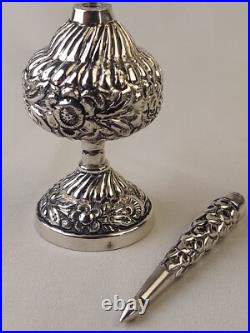 Aspersoir ancien Argent Massif Poinçon 800 Art Du Maghreb Oriental Flacon Parfum