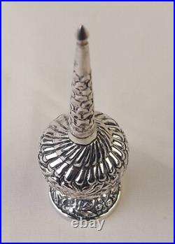 Aspersoir ancien Argent Massif Poinçon 800 Art Du Maghreb Oriental Flacon Parfum