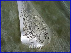 BELLE CUILLERE A COMPOTE et CREME EN ARGENT MASSIF POINCON MINERVE COFFRET
