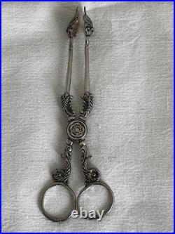 -BELLE PINCE A SUCRE FORME CISEAUX en ARGENT MASSIF XIXe poinçon MINERVE