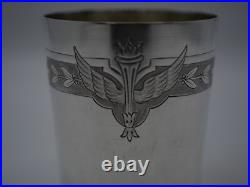 BELLE TIMBALE en ARGENT MASSIF POINCON MINERVE 1 ER TITRE DECOR AILES