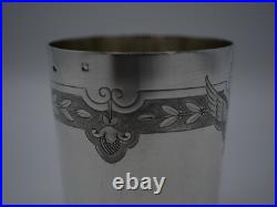 BELLE TIMBALE en ARGENT MASSIF POINCON MINERVE 1 ER TITRE DECOR AILES