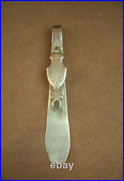 BEL ANCIEN CROCHET DE CHATELAINE en ARGENT MASSIF POINCON VIEILLARD XIXe