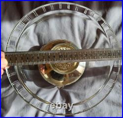 BOULENGER Coupe, centre de table argent massif poinçon Minerve & cristal taillé