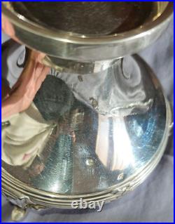 BOULENGER Coupe, centre de table argent massif poinçon Minerve & cristal taillé