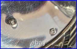 BOULENGER Coupe, centre de table argent massif poinçon Minerve & cristal taillé