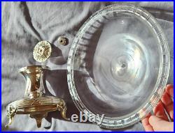 BOULENGER Coupe, centre de table argent massif poinçon Minerve & cristal taillé