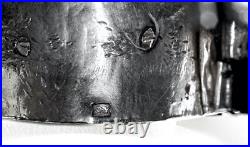 BRACELET ARGENT MASSIF MAROC ETHNIQUE POINÇON TÊTE DE BÉLIER 100g