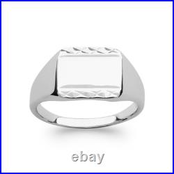 Bague Chevalière Argent Massif 925/1000 Rhodié, Poinçonné Tailles Choix 52 à 70