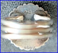 Bague Lapis Lazuli Et Corail En Argent Massif Poinçon 925 Berbère