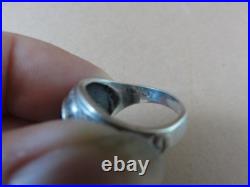 Bague ancienne d'école Argent massif poinçons 925