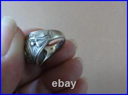 Bague ancienne d'école Argent massif poinçons 925