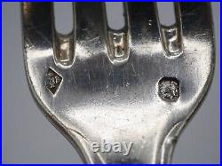 Beau Couvert Bapteme Argent Massif Poincon Minerve Aucune Initiales Art Deco