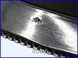 Beau Face A Main En Argent Massif Poincon Minerve Miroir Bois Style Empire