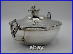Beau Legumier Ou Bouillon En Argent Massif Poincon Coq Maastricht 1809