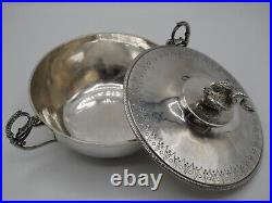 Beau Legumier Ou Bouillon En Argent Massif Poincon Coq Maastricht 1809