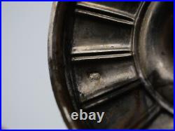 Beau Moutardier Argent Massif Poincon Minerve Et Verre Bleu Epoque 19 Eme