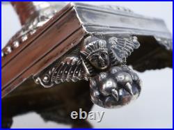 Beau Moutardier En Argent Massif Poincon Vieillard Paris 1819 Et Cristal