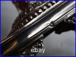 Beau Moutardier En Argent Massif Poincon Vieillard Paris 1819 Et Cristal
