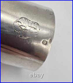 Beau Rond De Serviette En Argent Massif Poincon Minerve Art Nouveau