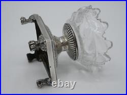 Beau Saleron En Argent Massif Poincon Vieillard Paris 1819 Et Cristal
